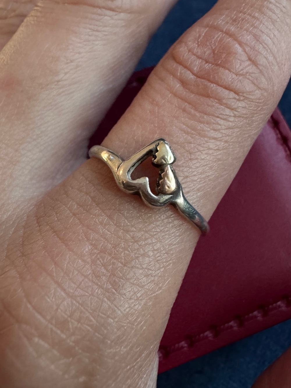 RGC 925 Sterling Silver 12k Two Tone
Leaf Ring size 7